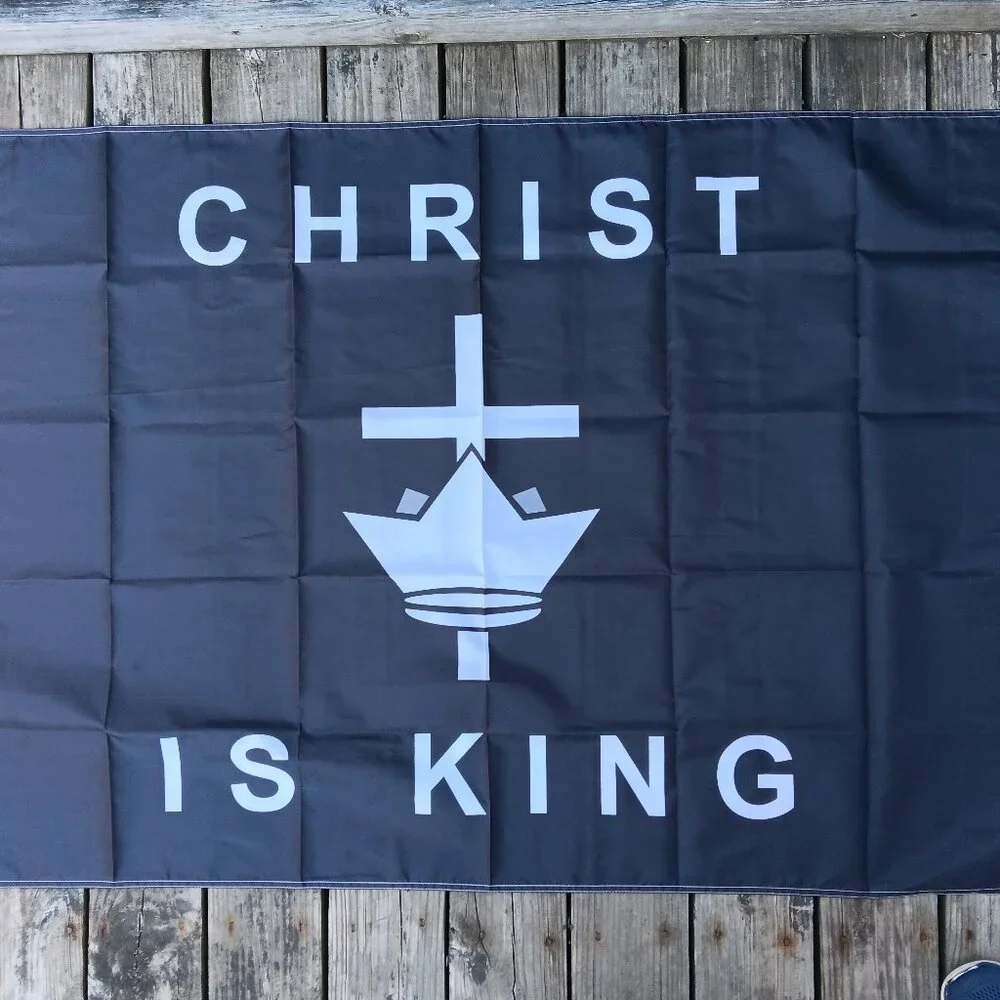 NEW Christ is King Black 3x5 Feet Christian Flag